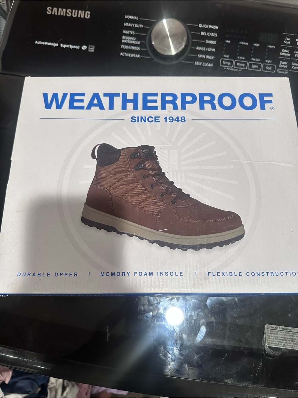 Weatherproof Men's Brown Lace-Up Waterproof Boot